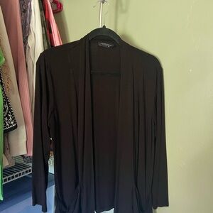 Black Open Front Cardigan
